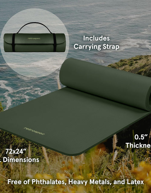 Load image into Gallery viewer, Solana Yoga Mat 1&quot; &amp; 1/2&quot; Thick W/Nylon Strap for Men &amp; Women - Non Slip Exercise Mat for Yoga
