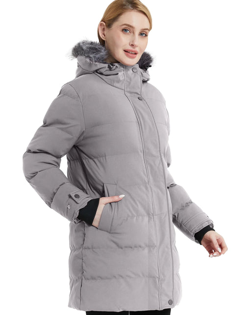 Load image into Gallery viewer, Women&#39;S Winter Coat Insulated Puffer Jacket Warm Winter Jackets Blue M
