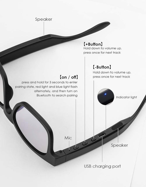 Load image into Gallery viewer, Smart Glasses Smart Audio Glasses Wireless Bluetooth Sunglasses Polarized Sunglasses IPX4 Waterproof
